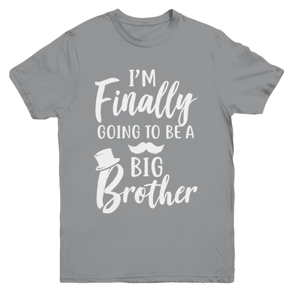 Cute I Am Finally Going To Be A Big Brother Youth-Youth Shirt-Youth T-Shirt-Sport Grey