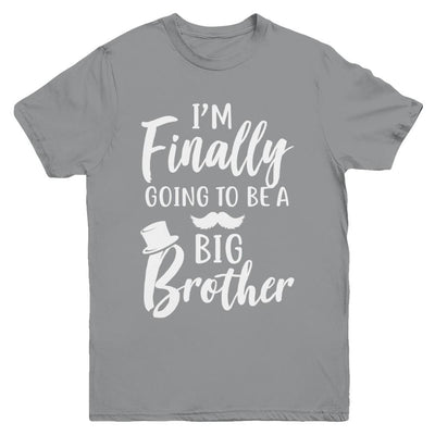 Cute I Am Finally Going To Be A Big Brother Youth-Youth Shirt-Youth T-Shirt-Sport Grey