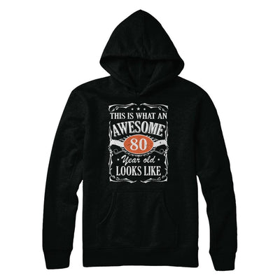 Vintage This Is What An Awesome 80 Year Old 1941 Birthday-T-Shirt & Hoodie-Pullover Hoodie-Black