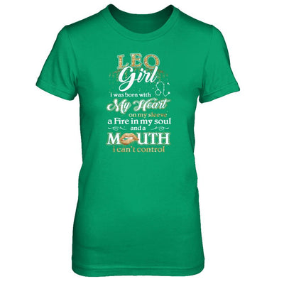 I'm A Leo Girl Lipstick July August Funny Zodiac Birthday-T-Shirt & Tank Top-Women's T-Shirt-Irish Green