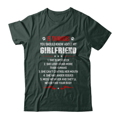 5 Things You Should Know About My Girlfriend Dogs Boyfriend-T-Shirt & Hoodie-Classic T-Shirt-Forest Green
