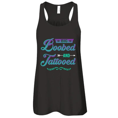 Big Boobed And Tattooed Lover-T-Shirt & Tank Top-Women's Flowy Racerback Tank-Black