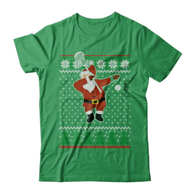 Dabbing Santa Lacrosse Ugly Sweater Christmas-T-Shirt & Sweatshirt-Premium T-Shirt-Kelly Green