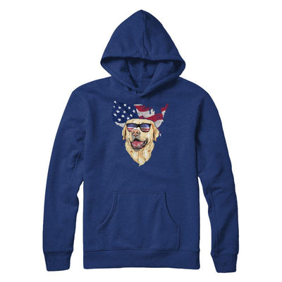 Funny Patriot Labrador Dog 4Th Of July American Flag-T-Shirt & Hoodie-Pullover Hoodie-Deep Royal