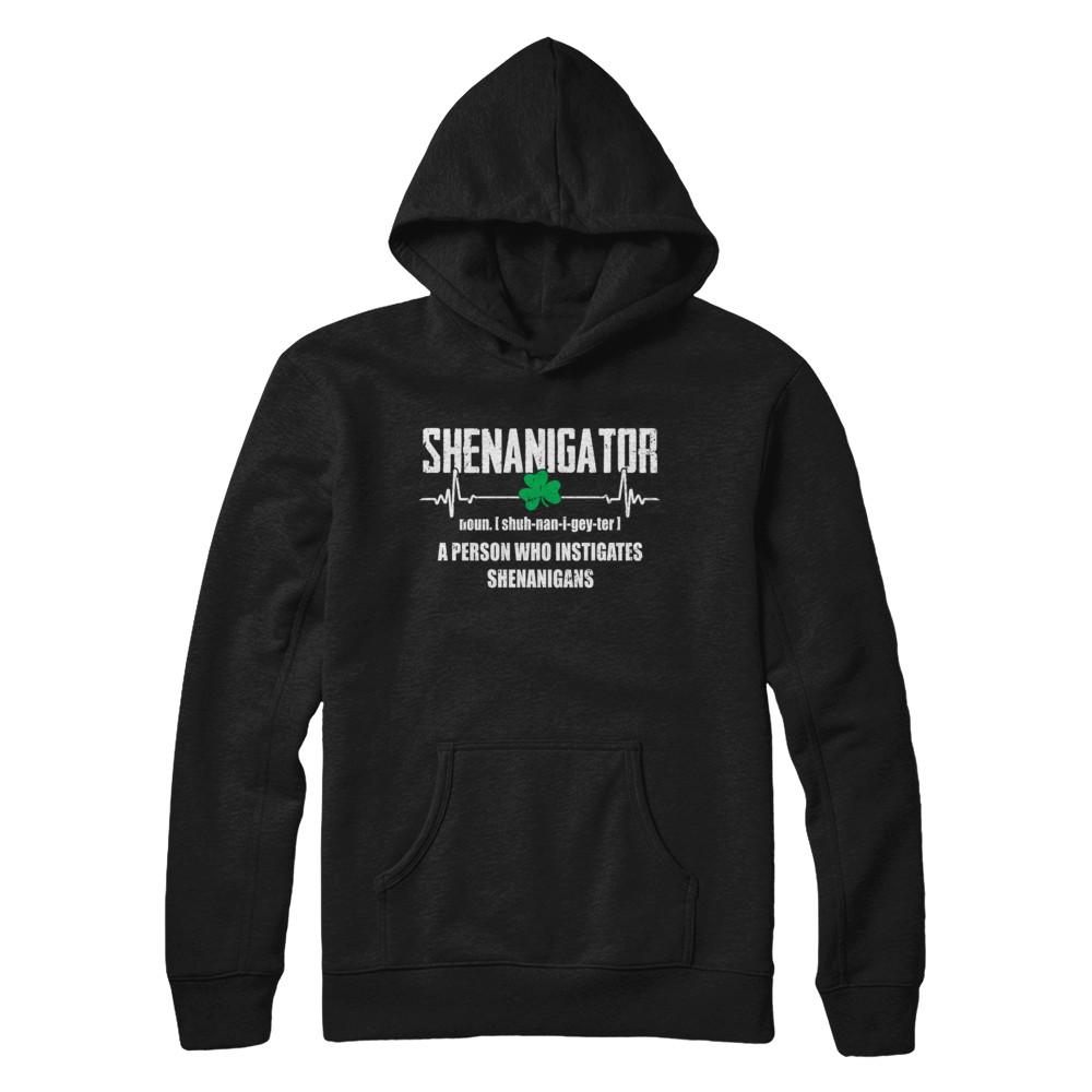 Shenanigator Definition Happy St Patrick's Day-T-Shirt & Hoodie-Pullover Hoodie-Black