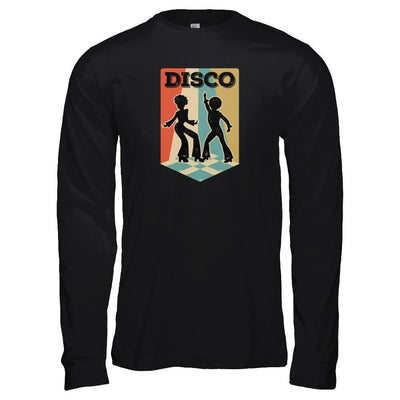 Classic Vintage Retro Style Disco Music-T-Shirt & Tank Top-Long Sleeve T-Shirt-Black