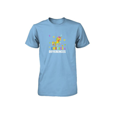 Autism Awareness Puzzle Piece Unicorn Embrace Differences Youth-Youth Shirt-