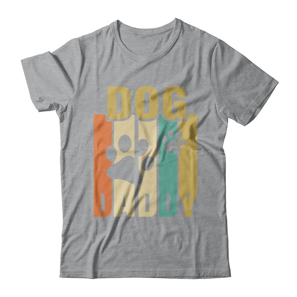 Retro Vintage Daddy Dog Father's Day Gift-T-Shirt & Hoodie-Classic T-Shirt-Sport Grey