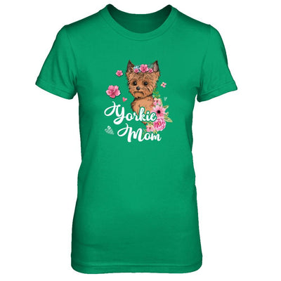 Yorkie Mom Funny Dog Mom Gift Idea-T-Shirt & Tank Top-Women's T-Shirt-Irish Green