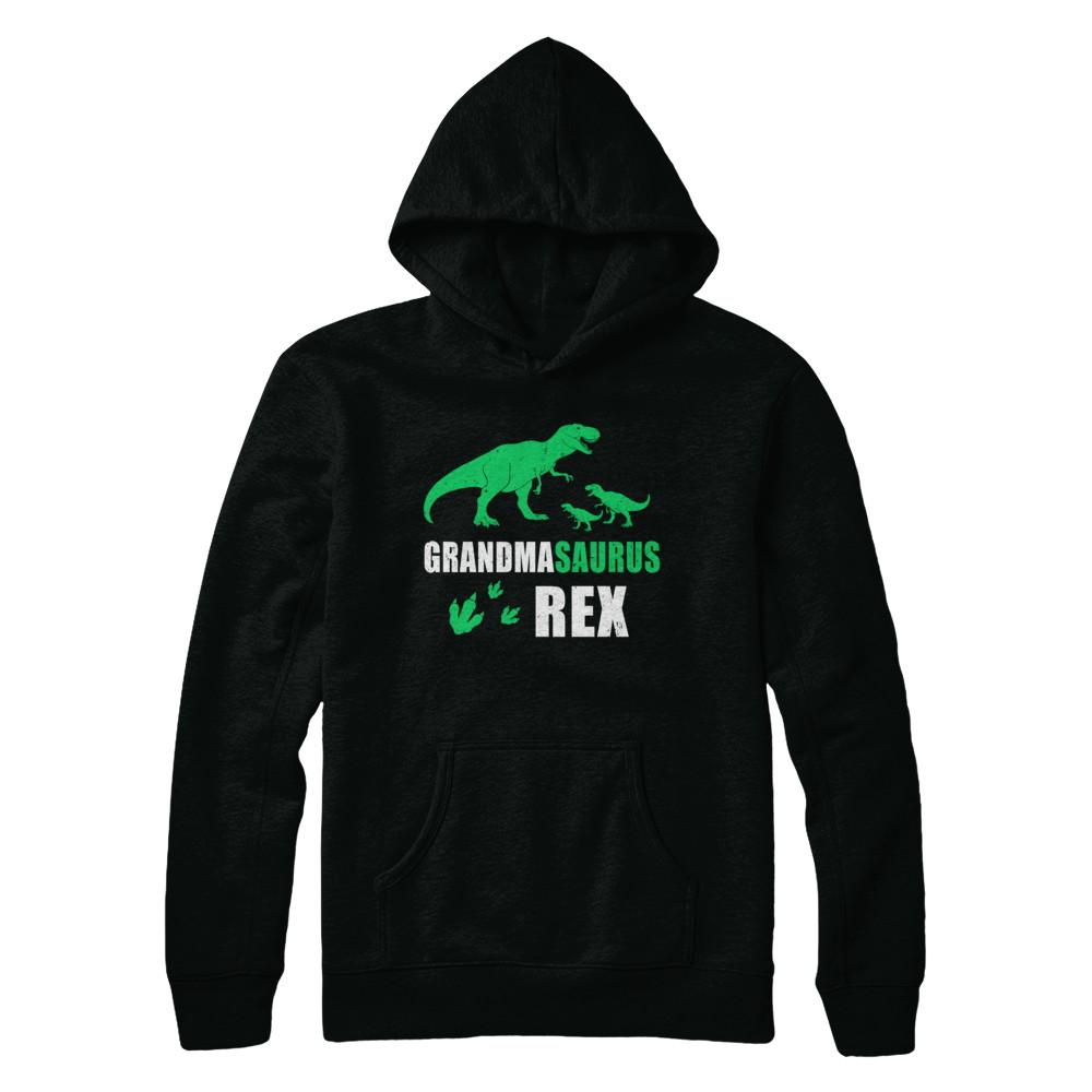 Grandmasaurus Grandma Saurus Dinosaur T-Rex Mothers Day-T-Shirt & Hoodie-Pullover Hoodie-Black