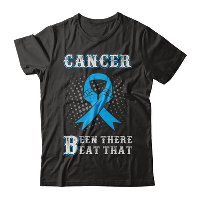 Prostate Cancer Been There Beat That Blue Awareness Ribbon-T-Shirt & Hoodie-Premium T-Shirt-Black