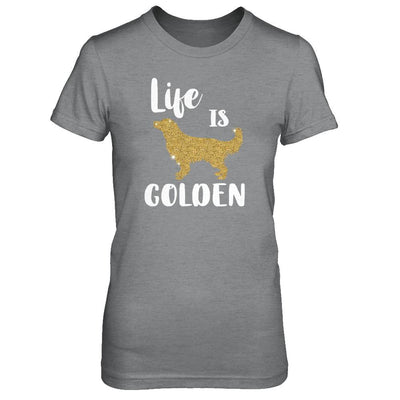 Life Is Golden Retriever-T-Shirt & Tank Top-Women's T-Shirt-Sport Grey
