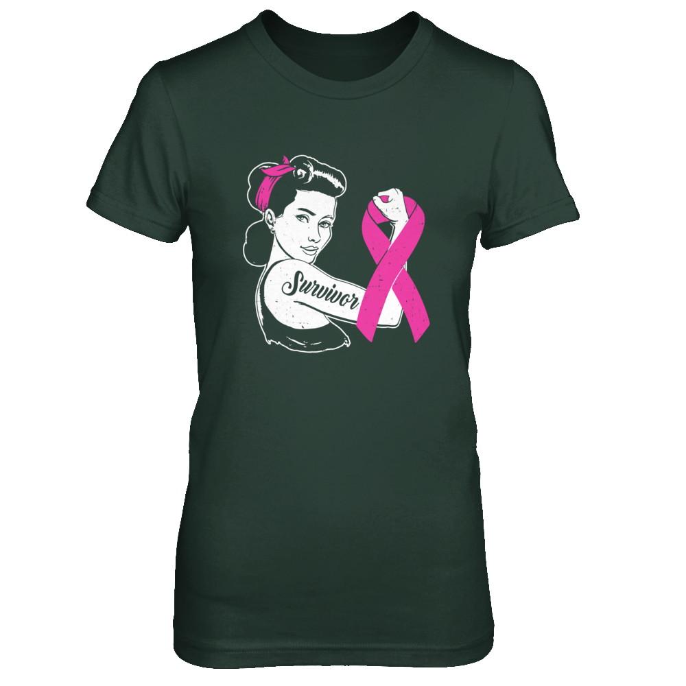 We Can Cure It Breast Cancer Pink Awareness Survivor-T-Shirt & Hoodie-Women's T-Shirt-Forest Green