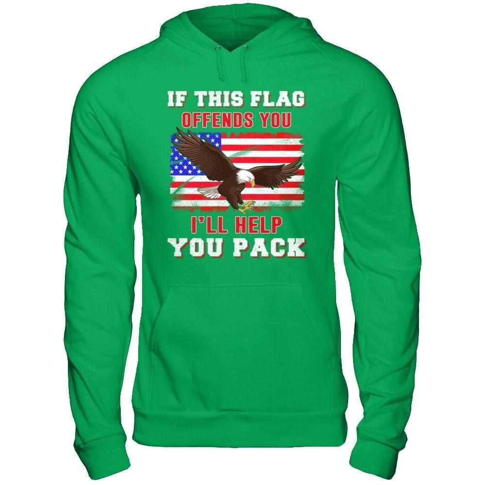 If This Flag Offends You I'll Help You Pack-T-Shirt & Hoodie-Pullover Hoodie-Irish Green