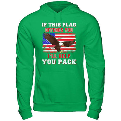 If This Flag Offends You I'll Help You Pack-T-Shirt & Hoodie-Pullover Hoodie-Irish Green