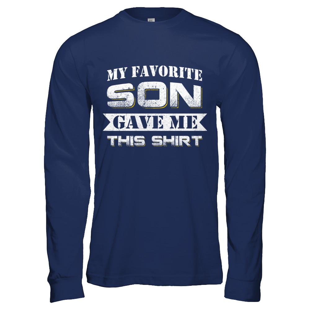 My Favorite Son Gave Me This-T-Shirt & Hoodie-Long Sleeve T-Shirt-Navy
