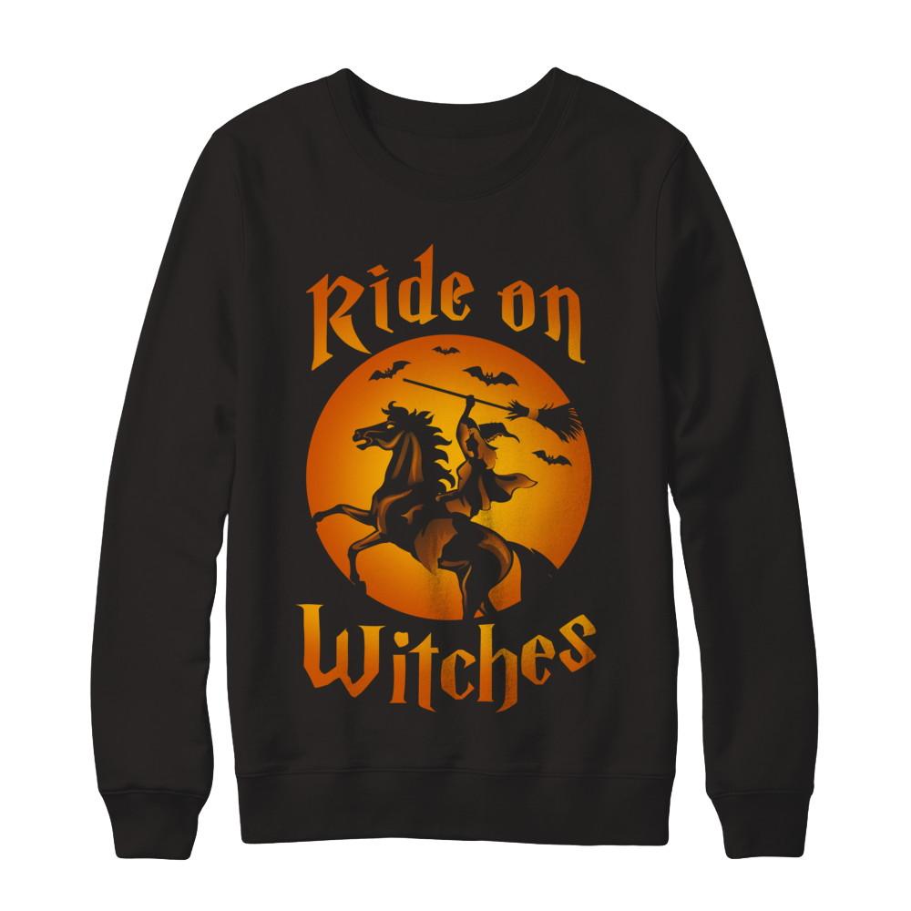 Ride On Witches-T-Shirt & Sweatshirt-Crewneck Sweatshirt-Black