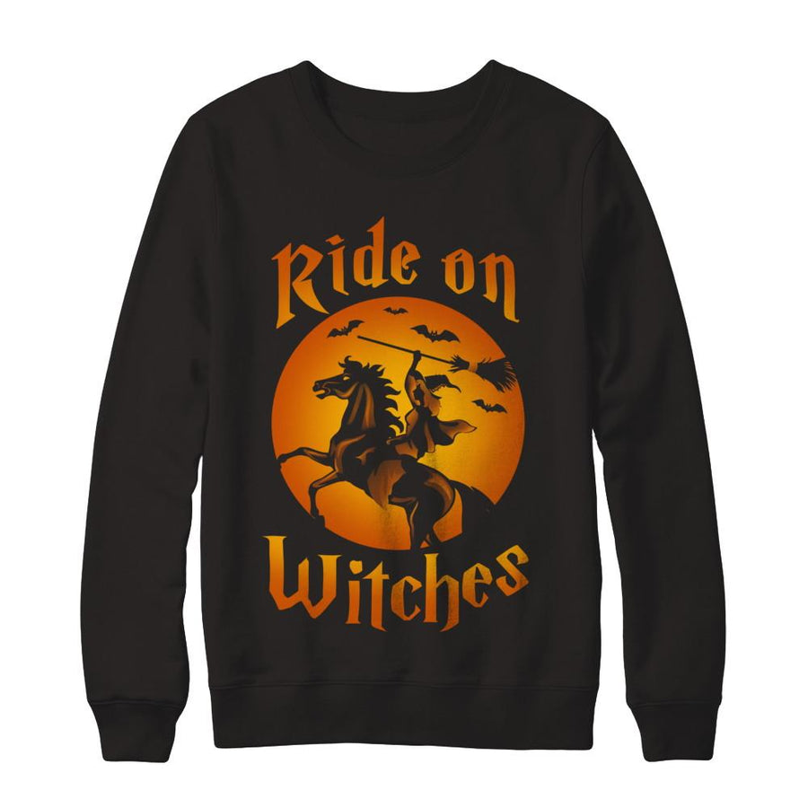 Ride On Witches-T-Shirt & Sweatshirt-Crewneck Sweatshirt-Black