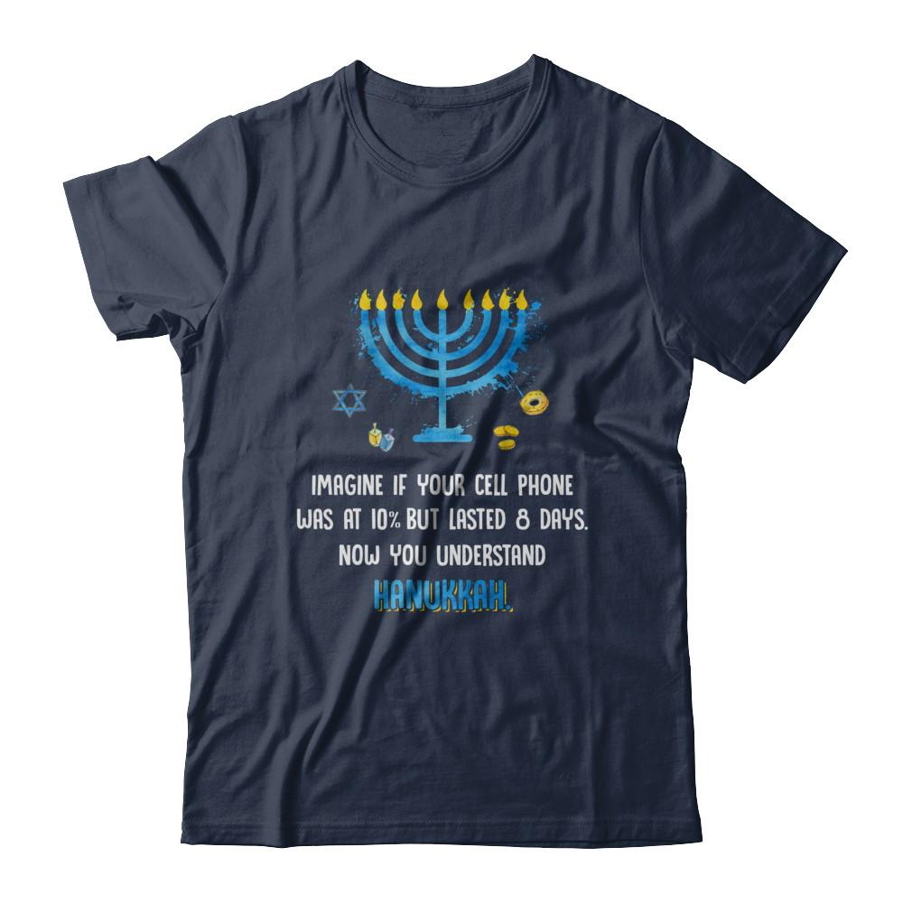 Funny Quote Sarcastic Hanukkah Chanukah Cellphone Gift-T-Shirt & Sweatshirt-Classic T-Shirt-Navy