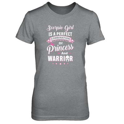 Scorpio Girl Princess Warrior October November Birthday-T-Shirt & Tank Top-Women's T-Shirt-Sport Grey