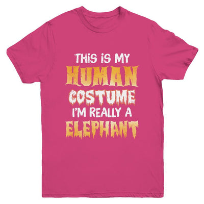 This Is My Human Costume Elephant Halloween Youth-Youth Shirt-Youth T-Shirt-Heliconia