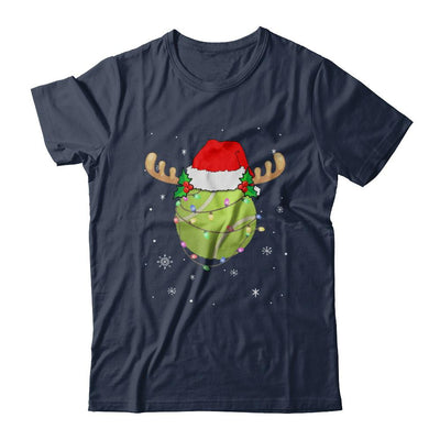 Santa Hat Tennis Reindeer Christmas Gifts-T-Shirt & Sweatshirt-Classic T-Shirt-Navy
