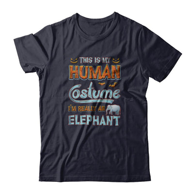 Elephant Halloween My Human Costume I'm Really An Elephant-T-Shirt & Tank Top-Premium T-Shirt-Midnight Navy