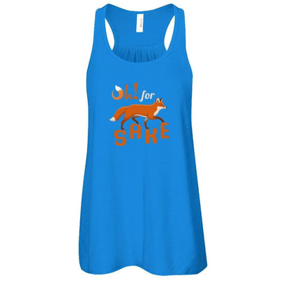 Oh For Fox Sake-T-Shirt & Tank Top-Women's Flowy Racerback Tank-True Royal