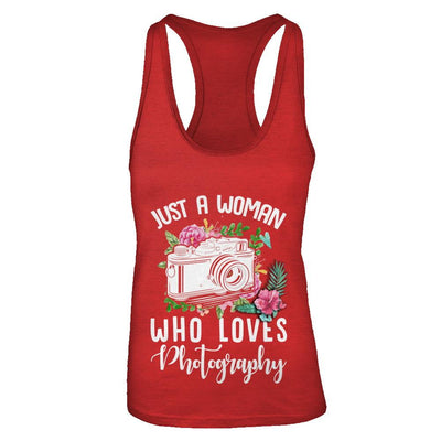 Just A Woman Who Loves Photography Photographer-T-Shirt & Tank Top-Women's Ideal Racerback Tank-Red