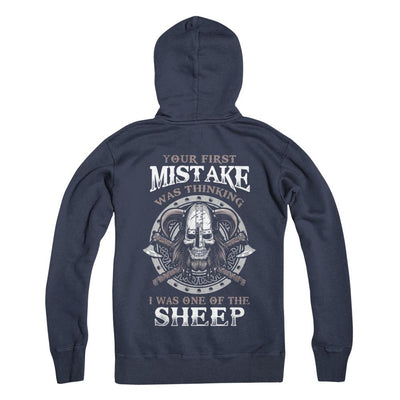 Your First Mistake Was Thinking Valhalla Viking-T-Shirt & Hoodie-Pullover Hoodie-Navy