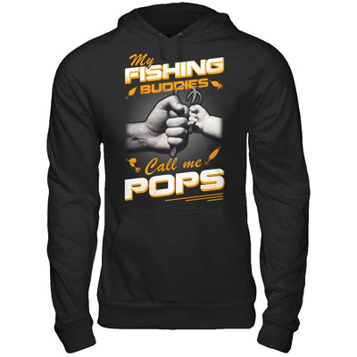My Fishing Buddies Call Me Pops-T-Shirt & Hoodie-Pullover Hoodie-Black