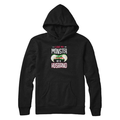 Monster Of A Husband Funny Couples Halloween-T-Shirt & Tank Top-Pullover Hoodie-Black