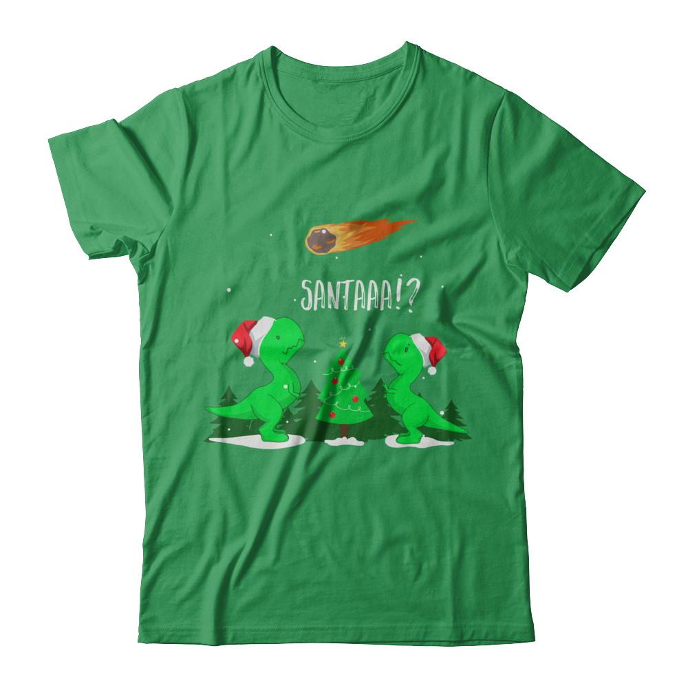Funny Christmas Dinosaur Gift Cool Dinosaurs Lovers-T-Shirt & Sweatshirt-Premium T-Shirt-Kelly Green