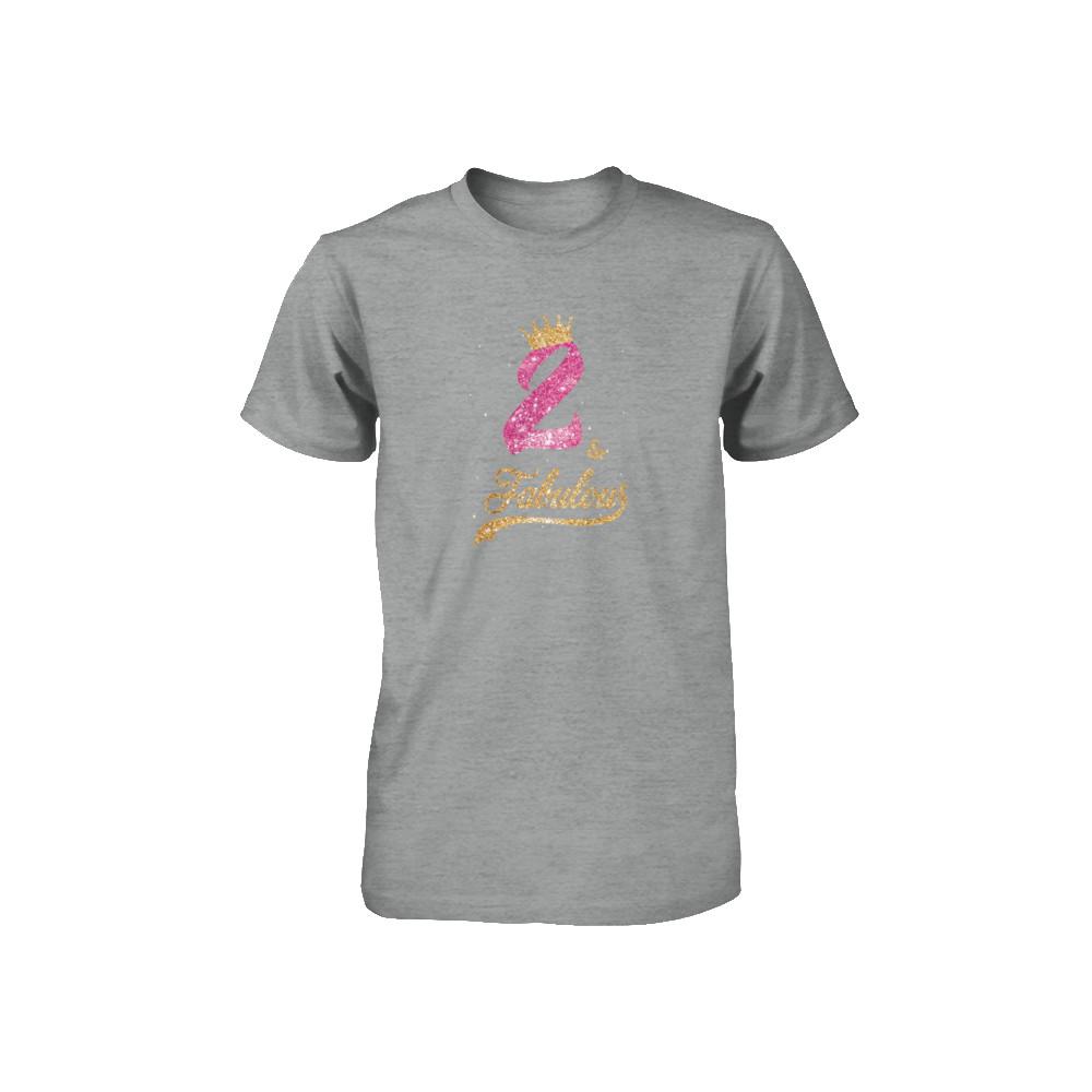 2Th And Fabulous Two Birthday Youth-Youth Shirt-Toddler T-Shirt-Heather