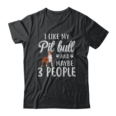 I Like My Pitbull And Maybe 3 People-T-Shirt & Hoodie-Classic T-Shirt-Black