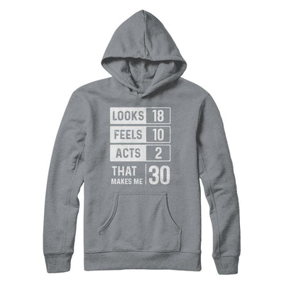 1991 30th Years Old Birthday Looks Feels Acts Make Me 30th-T-Shirt & Hoodie-Pullover Hoodie-Light Steel