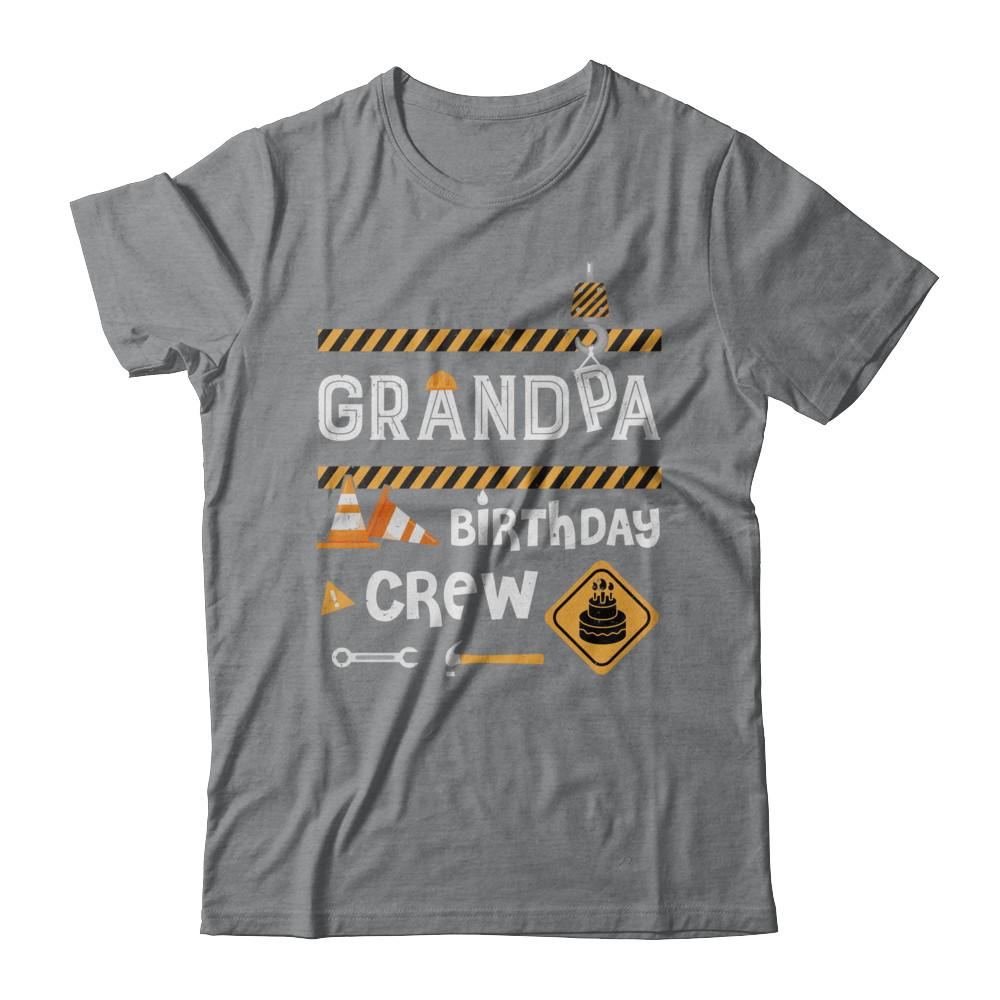 Grandpa Birthday Crew Construction Birthday Party-T-Shirt & Hoodie-Classic T-Shirt-Sport Grey