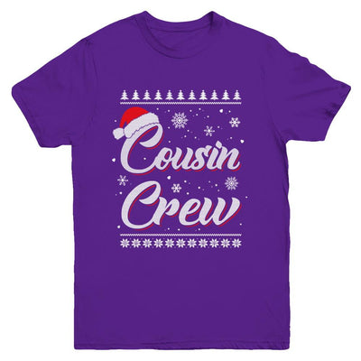 Matching Family Christmas Cousin Crew Ugly Sweater Youth-Youth Shirt-Youth T-Shirt-Purple