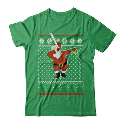 Dabbing Santa Softball Ugly Sweater Christmas-T-Shirt & Sweatshirt-Premium T-Shirt-Kelly Green