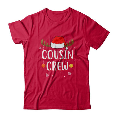 Cousin Crew Reindeer Matching Family Christmas-T-Shirt & Hoodie-Classic T-Shirt-Red