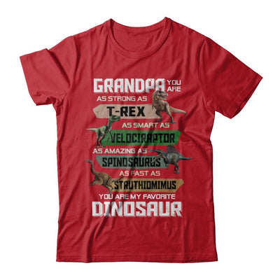 Grandpa You're My Favorite Dinosaur T-Rex Fathers Day-T-Shirt & Hoodie-Classic T-Shirt-Red