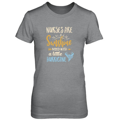 Nurses Are Sunshine Mixed With A Little Hurricane-T-Shirt & Tank Top-Women's T-Shirt-Sport Grey