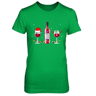 Xmas Merry Christmas Wine Winey Gift-T-Shirt & Sweatshirt-Women's T-Shirt-Irish Green