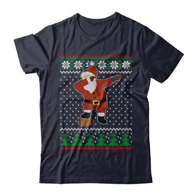 Dabbing Santa Football Ugly Sweater Christmas-T-Shirt & Sweatshirt-Premium T-Shirt-Midnight Navy