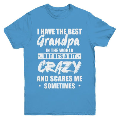 I Have The Best Grandpa In The World Kids Youth-Youth Shirt-