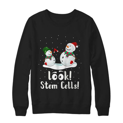 Look Stem Cells Funny Science Xmas Christmas Gifts-T-Shirt & Sweatshirt-Crewneck Sweatshirt-Black