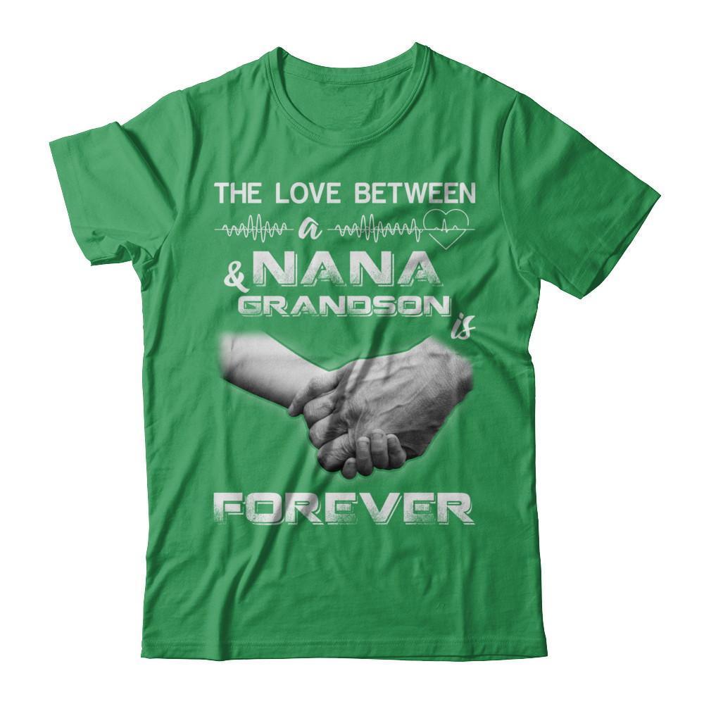 The Love Between A Nana And Grandson Is Forever-T-Shirt & Hoodie-Premium T-Shirt-Kelly Green