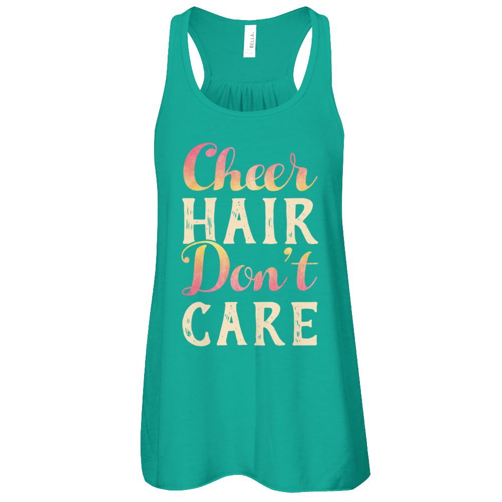 Cheer Hair Don't Care-T-Shirt & Tank Top-Women's Flowy Racerback Tank-Kelly