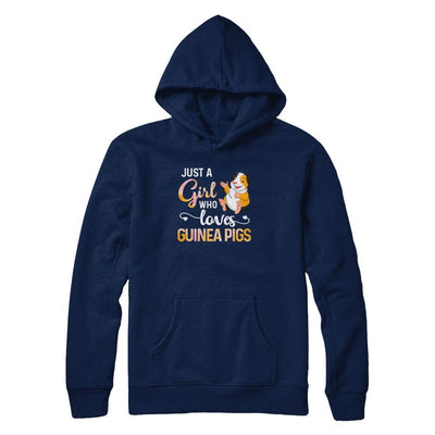 Just A Woman Who Loves Guinea Pigs-T-Shirt & Tank Top-Pullover Hoodie-Navy