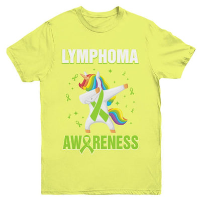 Inspirational Lymphoma Awareness Unicorn Support Youth-Youth Shirt-Youth T-Shirt-Daisy